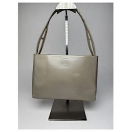 Vintage Givenchy Lederhandtasche grau