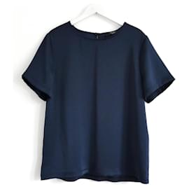 Navy Satin- und Jersey-Top von Weekend MaxMara - Weekend Max Mara
