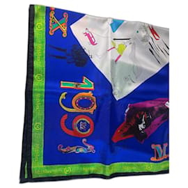 Lenço quadrado de seda multicolorido Max Mara 100 cm