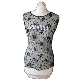 Ermanno Scervino Negro Encaje Transparente To