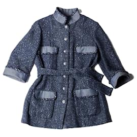 Unglaubliche Chanel Baumwollmischung Tweed Laufstegjacke