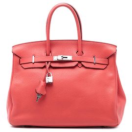 Hermès Rosso Clemence Birkin Retourne 35