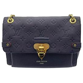 Borsa a spalla Vavin PM Louis Vuitton in pelle Monogram Empreinte blu navy.