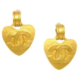 Chanel Vintage CC Heart Clip-On Metal Small