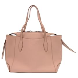 Borsa tote in pelle rosa Tod's