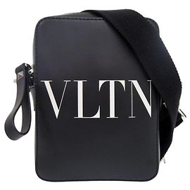 Valentino Garavani VLTN Logo Black Shoulder Bag