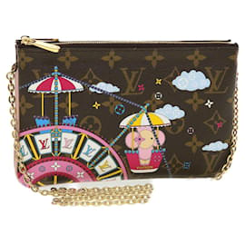 Pochette Double Zip Louis Vuitton Edizione Limitata Vivienne Natale Monogramma Canvas