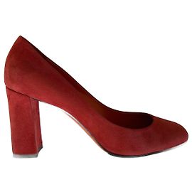 Santoni Purple Deerskin Pumps Size 41