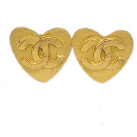 Chanel Vintage CC Heart Clip-On Metal Small