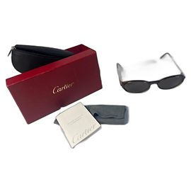 Cartier Aspen Sonnenbrille braun ovale Gläser