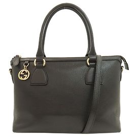 Borsa 2 in 1 in pelle di vitello nera Gucci