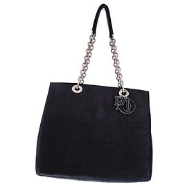 Borsa tote Christian Dior Ultradior in pelle cannage nera