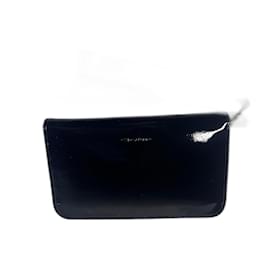 Autre Marque SEQUOIA Black Patent Leather Zip Wallet Sequoia Paris