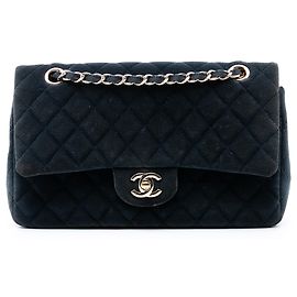 Chanel Blu Medio Classico in Velluto Doppio
