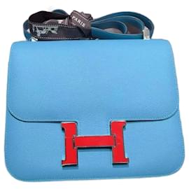 Hermès Borsa Constance 18 Mini Epsom Blu del Nord