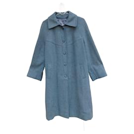 Autre Marque Abrigo de lana azul claro talla 42