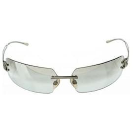 Occhiali da sole Chanel CC Logo Argento Trasparente Senza Montatura 4068 Argento