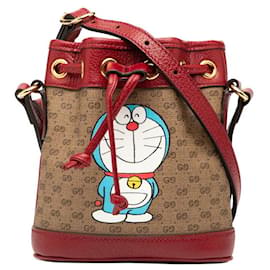 Borsa a secchiello in PVC Micro GG Supreme Doraemon di Gucci