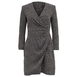Saint Laurent Wrap Mini Dress in Black Viscose