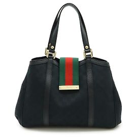 Gucci GG Canvas Sherry Line Tote Bag