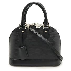Borsa a mano Epi Alma BB Louis Vuitton Nera
