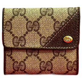 Gucci GG Logo Leather Coin Case