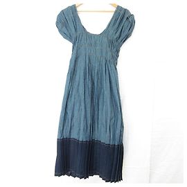 Autre Marque Faltenrock aus Denim Lame COMME des GARCONS