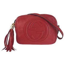 Borsa a spalla in pelle con frange Gucci Soho