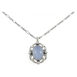 Autre Marque Collana in calcedonio in argento 925 Georg Jensen