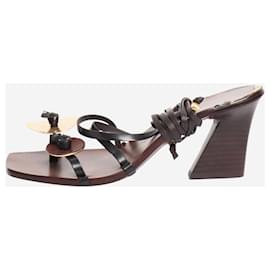 Brown Patos heeled sandals - size EU 38.5 - Tory Burch