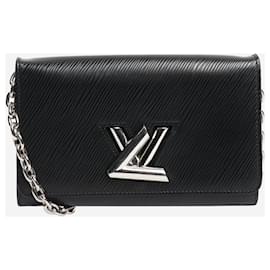 Louis Vuitton Cartera de cadena negra Twist