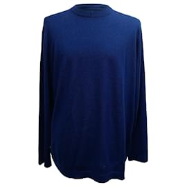 Loro Piana Strickpullover mit Rundhalsausschnitt aus marineblauem Kaschmir