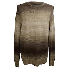 Pull en lin marron tricoté ombré Ralph Lauren - Autre Marque