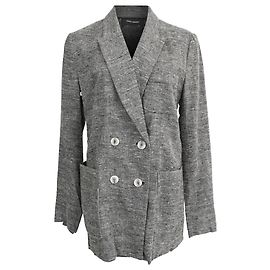 Grau Seiden-Doppelreiher-Blazer von Isabel Marant Kelis