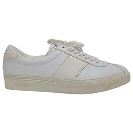 Sneakers Bannister Tom Ford in pelle bianca