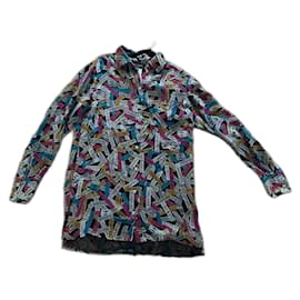 Blusa Chanel in seta multicolore