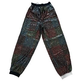 Pantalones Chanel de lentejuelas y perlas multicolor