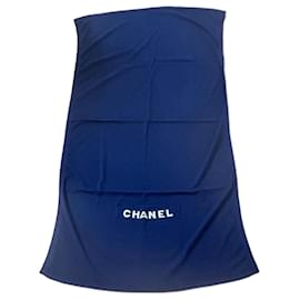 Manta Chanel de cachemira azul marino