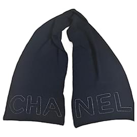 Chanel Schal schwarz aus Kaschmir