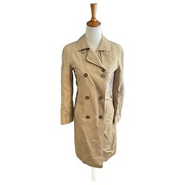 Trench Burberry de piel de cordero beige