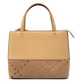 Burberry Tote aus braunem Leder und Wildleder