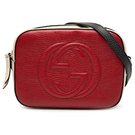 Gucci Piccola Borsa Tricolore in Pelle Rossa Soho Disco