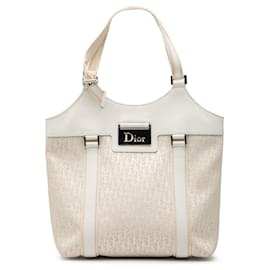 Dior Weißes Diorissimo Trotter Canvas Street Chic Tote
