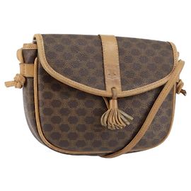 Céline Borsa a Spalla Macadam Vintage Celine in Tela e Pelle