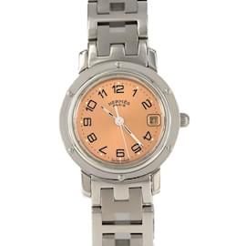Montre à quartz en acier inoxydable Hermès Clipper CL4.210