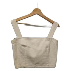 Top Bustier Chanel Cropped in Tweed Avorio