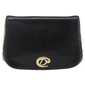 Borsa a spalla in pelle vintage Christian Dior con catena