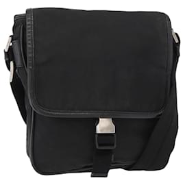 Borsa Messenger con Patta Prada Logo Tessuto Piccola