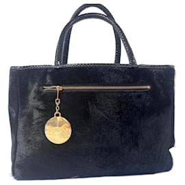 Borsa tote in pelliccia nera Kenzo