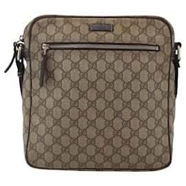 Gucci Messenger mit Frontreißverschluss aus GG-beschichtetem Canvas in mittelgroß